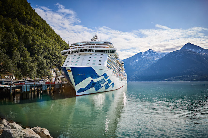 luxurious ship on the coast